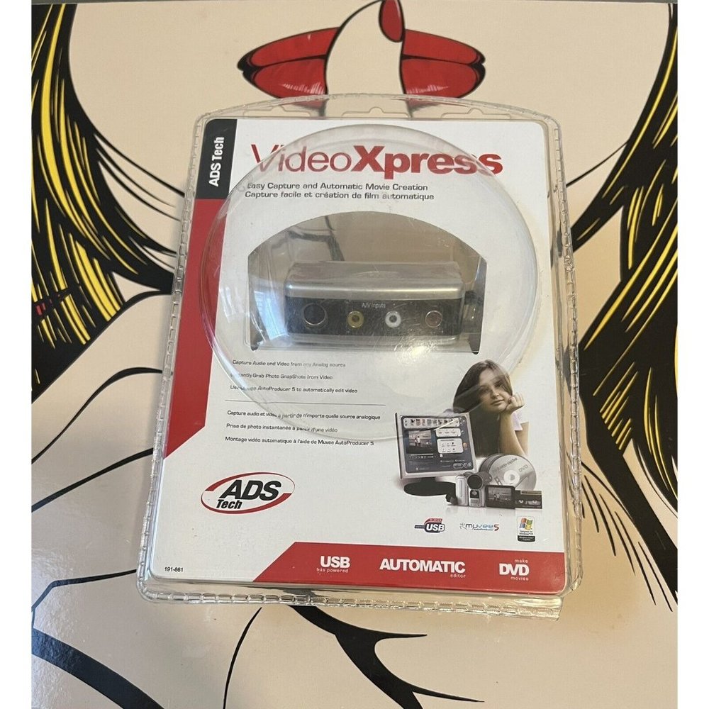 ADS Tech Video Xpress Capture & Movie Creation NEW factory sealed USB AV 191-861